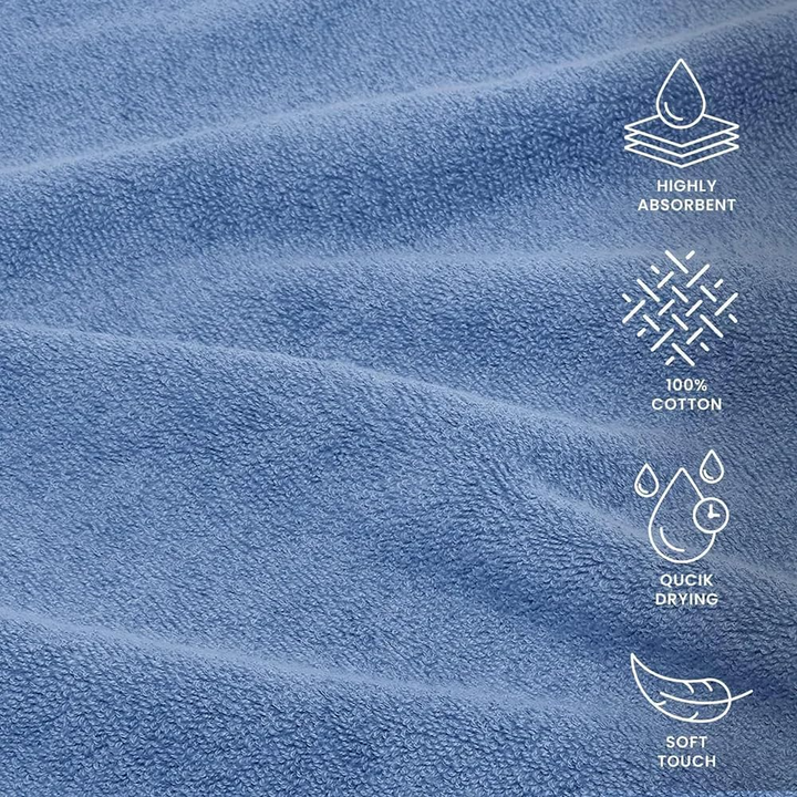 12 Pack Premium Wash Cloths and Face Towels Set (30 x 30 CM) 600 GSM 100% Cotton Soft
