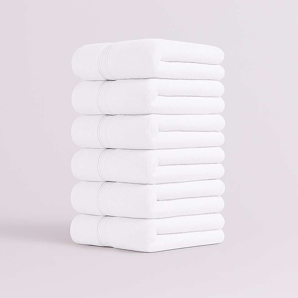 Soft & Durable Face Towels 6-Pack – Perfect Cotton Cloths for Daily Comfort (White)