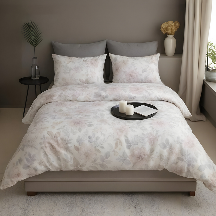 Cotton Bedding Set 6 PCs with Deep Pocket Fitted Sheet & Pillowcases (6FS84)