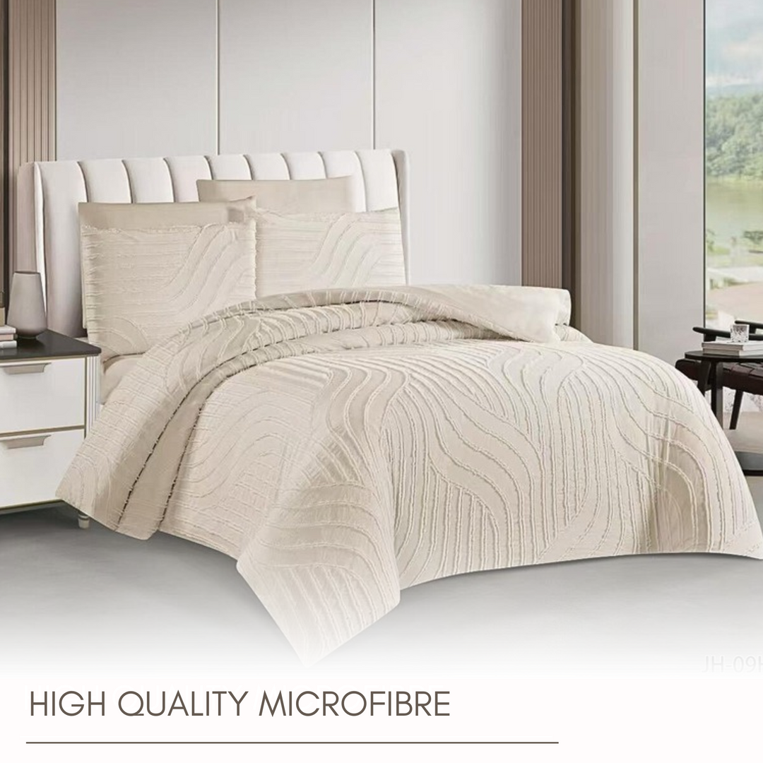 King Bedding Set with Duvet Cover 220x240 6 PCs King Size Fitted Bed Sheet Set (6FM21)