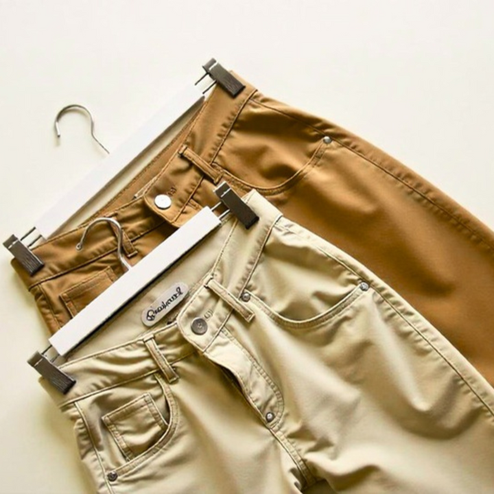 Premium High-Grade Wooden Pants Hangers - Non-Slip Grip With Adjustable Metal Clips