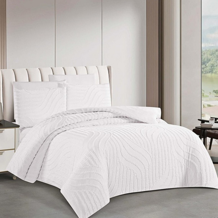 King Bedding Set with Duvet Cover 220x240 6 PCs King Size Fitted Bed Sheet Set (6FM21)