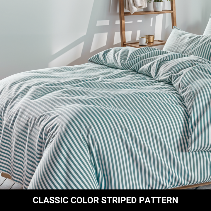Flat Sheets & Duvet Cover 220x240 with 6 PCs King Size Bed Sheet Set (Lime Green)