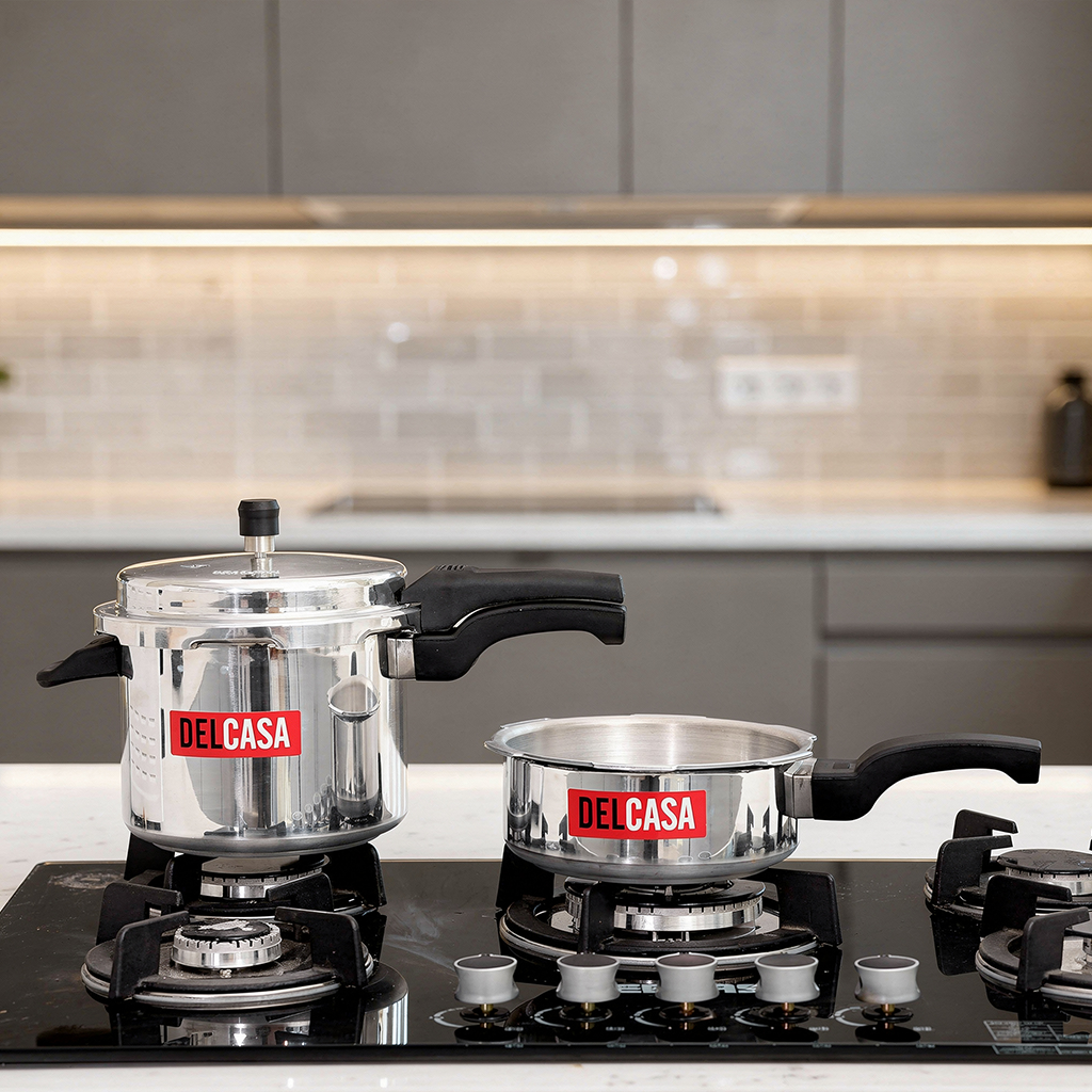 Cooking pressure cooker for rice, dal and vegetables