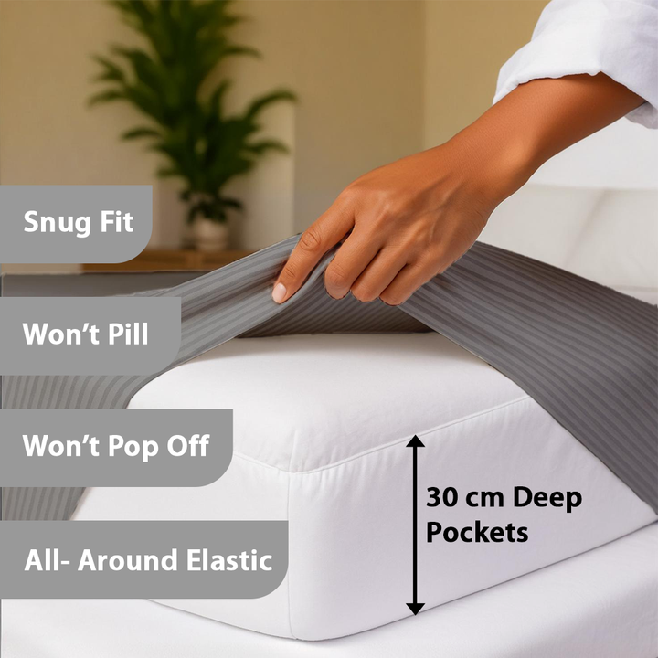 Hotel-Quality Premium Fitted Sheet – Deep Pockets, Smooth & Durable Fabric