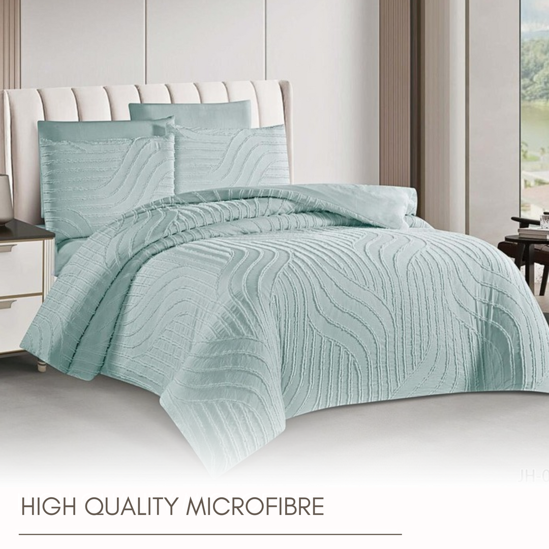 King Bedding Set with Duvet Cover 220x240 6 PCs King Size Fitted Bed Sheet Set (6FM21)