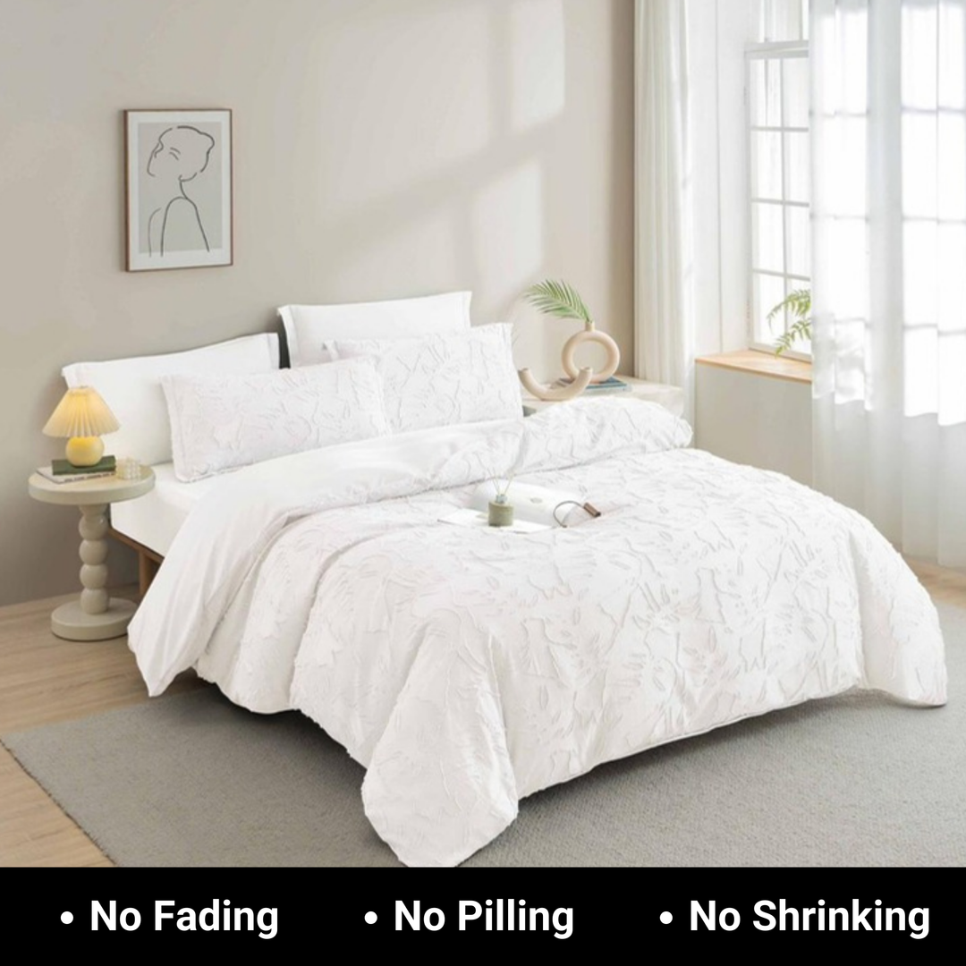 King Bedding Set with Duvet Cover 220x240 6 PCs King Size Fitted Bed Sheet Set (6FM3)