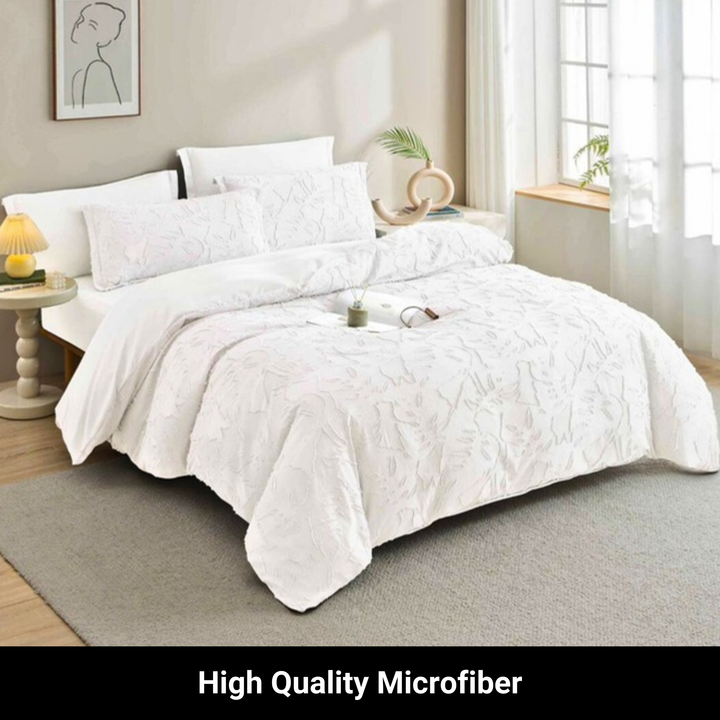 King Bedding Set with Duvet Cover 220x240 6 PCs King Size Fitted Bed Sheet Set (6FM3)
