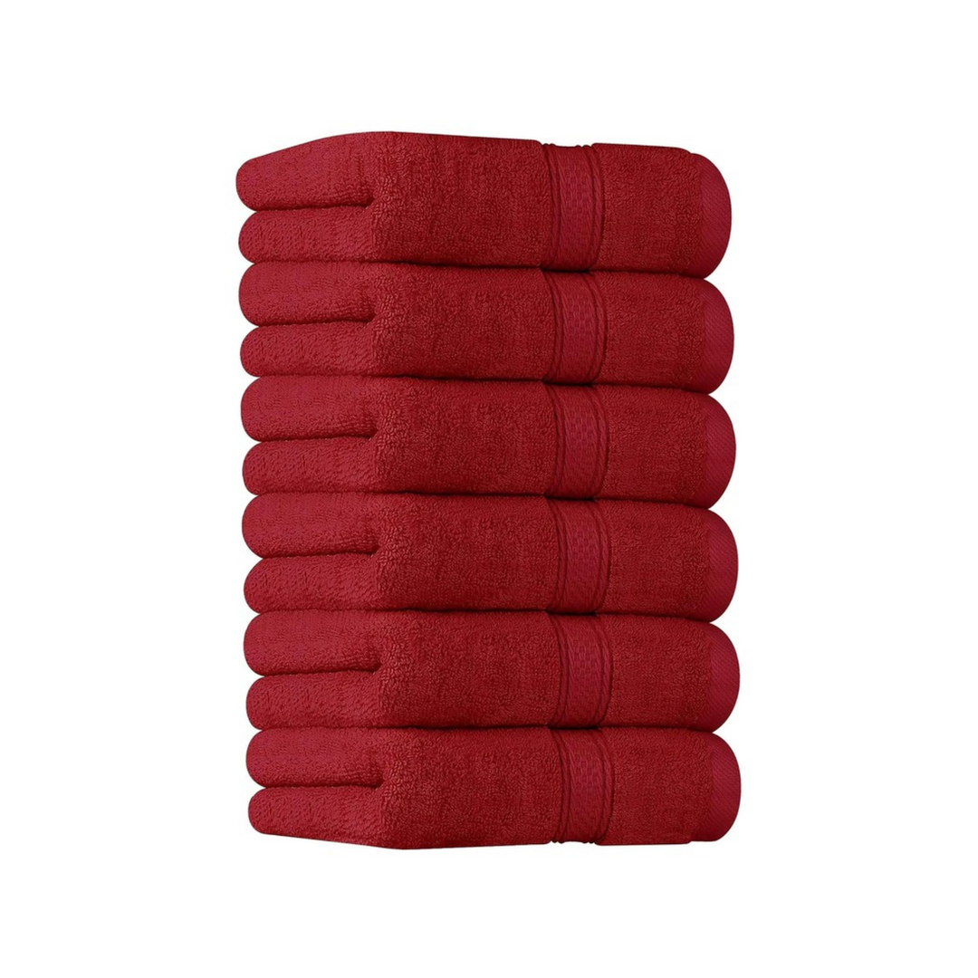 6 PCs Premium Hand Towels Set, 600 GSM Extra Large Hand Towels 40cmx70cm 100% Cotton Soft