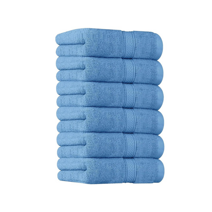 6 PCs Premium Hand Towels Set, 600 GSM Extra Large Hand Towels 40cmx70cm 100% Cotton Soft