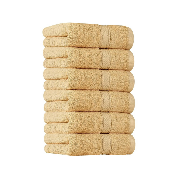 6 PCs Premium Hand Towels Set, 600 GSM Extra Large Hand Towels 40cmx70cm 100% Cotton Soft