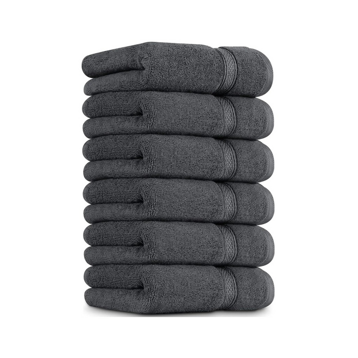 6 PCs Premium Hand Towels Set, 600 GSM Extra Large Hand Towels 40cmx70cm 100% Cotton Soft
