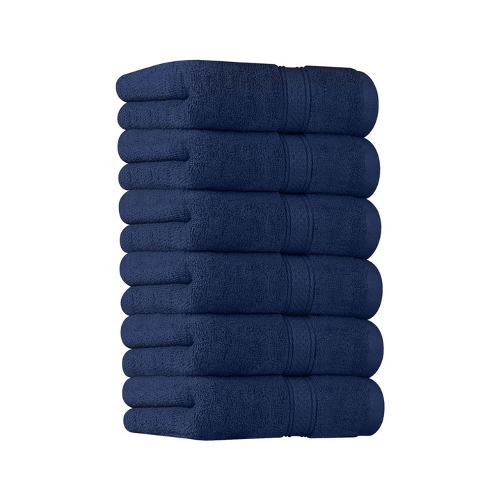 6 PCs Premium Hand Towels Set, 600 GSM Extra Large Hand Towels 40cmx70cm 100% Cotton Soft