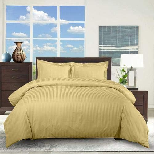 MOONCEE 6Pcs Bed Sheet King Size Set With Bed Sheets Bedding Set, Duvet Cover Set- Gold