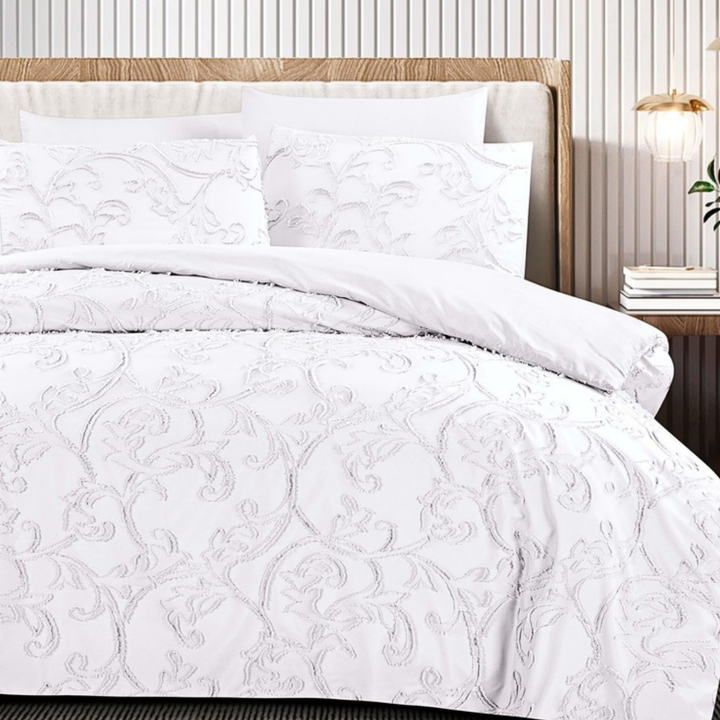 King Bedding Set with Duvet Cover 220x240 6 PCs King Size Fitted Bed Sheet Set (6FM29)