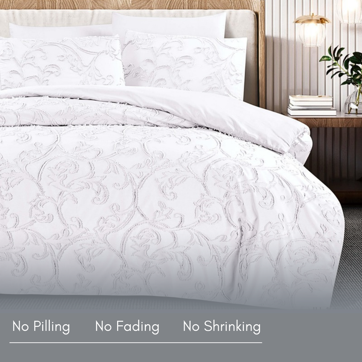 King Bedding Set with Duvet Cover 220x240 6 PCs King Size Fitted Bed Sheet Set (6FM29)