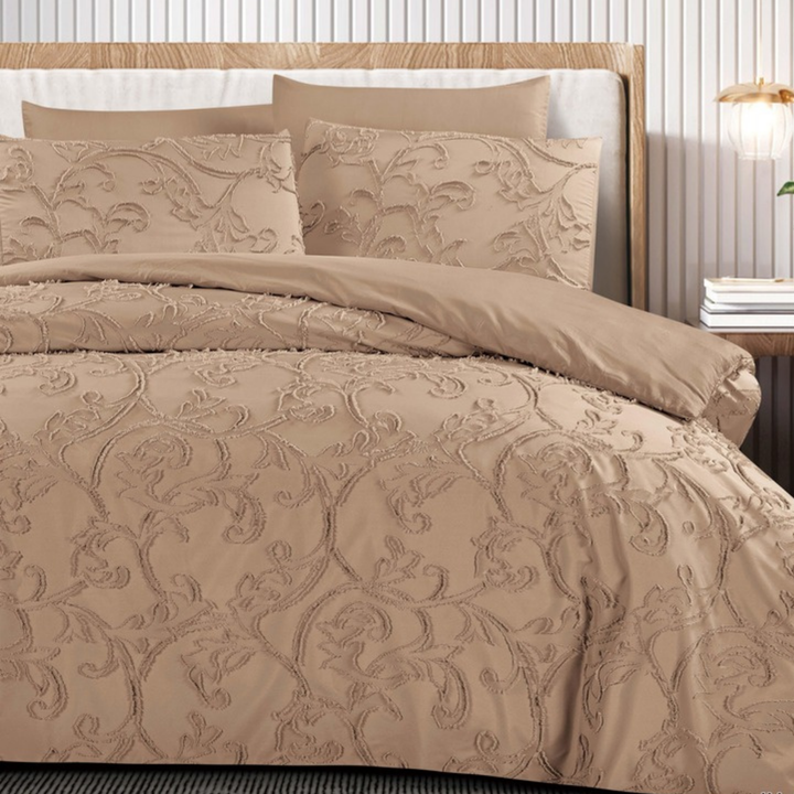 King Bedding Set with Duvet Cover 220x240 6 PCs King Size Fitted Bed Sheet Set (6FM29)