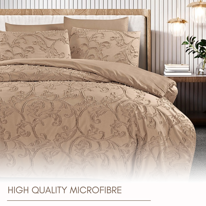 King Bedding Set with Duvet Cover 220x240 6 PCs King Size Fitted Bed Sheet Set (6FM29)