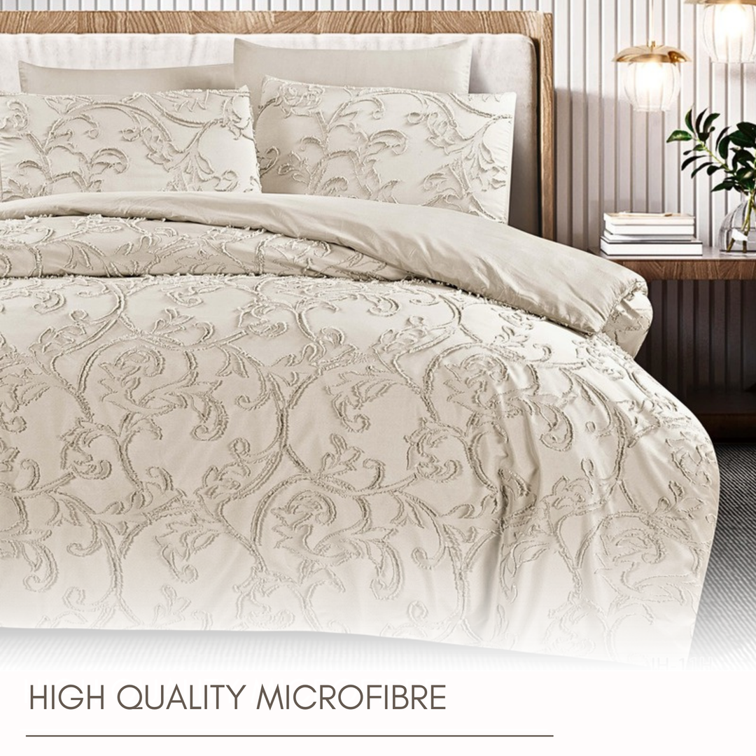 King Bedding Set with Duvet Cover 220x240 6 PCs King Size Fitted Bed Sheet Set (6FM29)