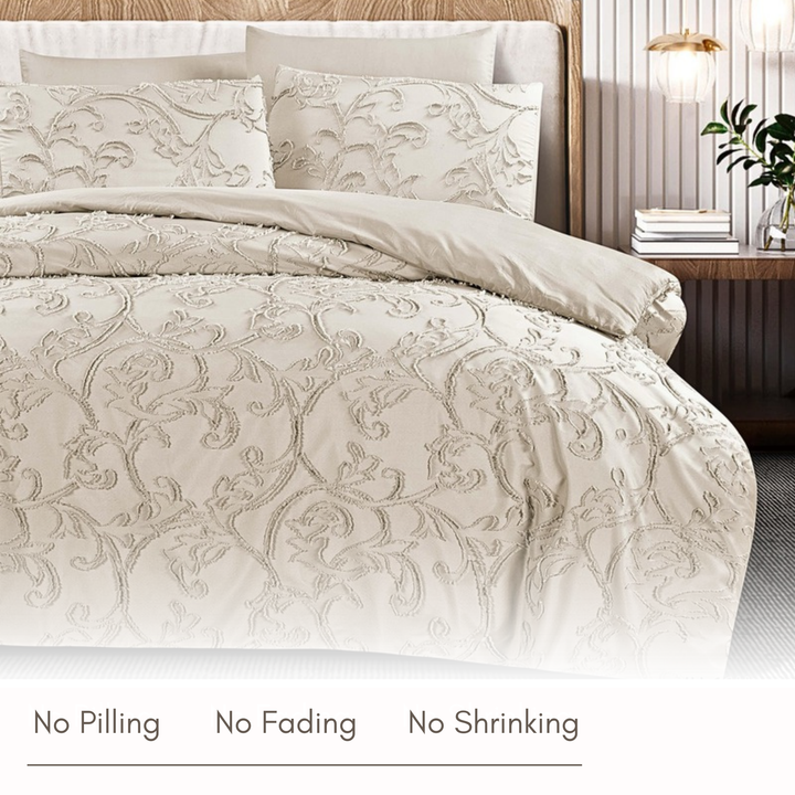 King Bedding Set with Duvet Cover 220x240 6 PCs King Size Fitted Bed Sheet Set (6FM29)