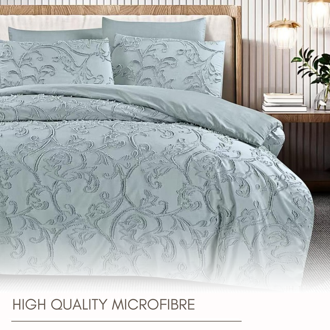 King Bedding Set with Duvet Cover 220x240 6 PCs King Size Fitted Bed Sheet Set (6FM29)