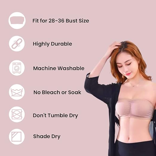 LASASSY 5 PCs Strapless Bra For Women Underwear Tube Top Bra  (Muticolour, Free Size)