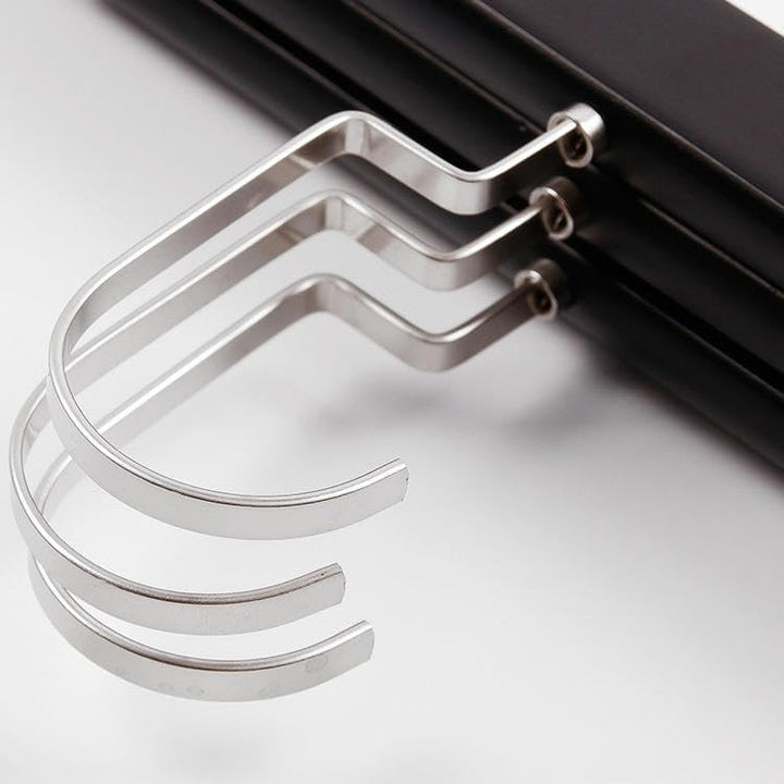Premium High-Grade Wooden Pants Hangers - Non-Slip Grip With Adjustable Metal Clips