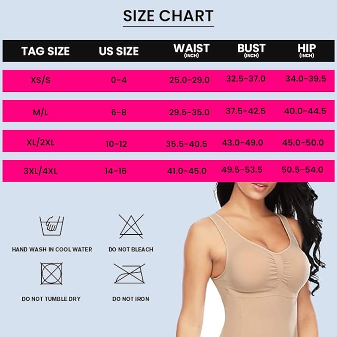 LASASSY 2Pcs Body Shaper for Women Body Bracer Shapewear for Women, Back, Tummy - Soft Stretchable Tummy Control with Adjustable Strap for Body Shaping and Slimming