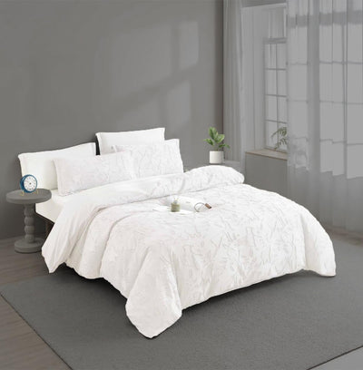 King Bedding Set with Duvet Cover 220x240 6 PCs King Size Fitted Bed Sheet Set (6FM3)