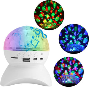 LED disco ball light with multicolor projection and music control