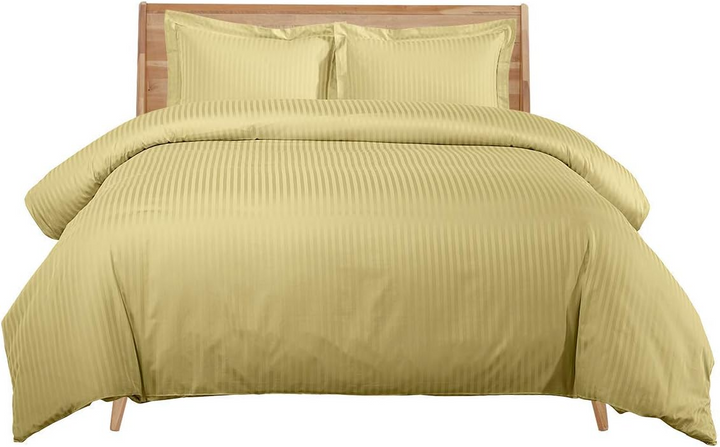 MOONCEE 6 PCs King Bed Sheet Set With Duvet Cover 220x240 King Size Bedding Set (Gold)