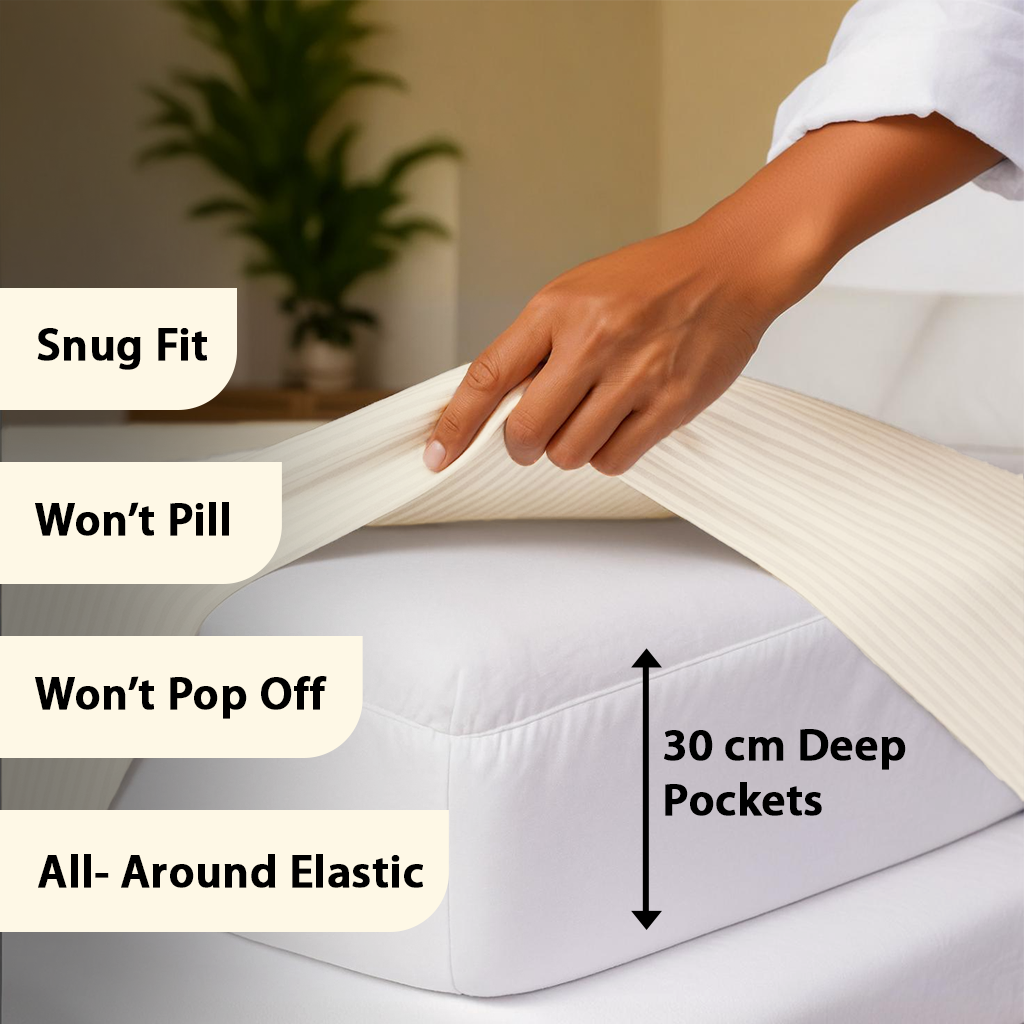 MOONCEE 6 PCs King  Bedding Set with 220x240 Duvet Cover and Bed Set (Pearl White)