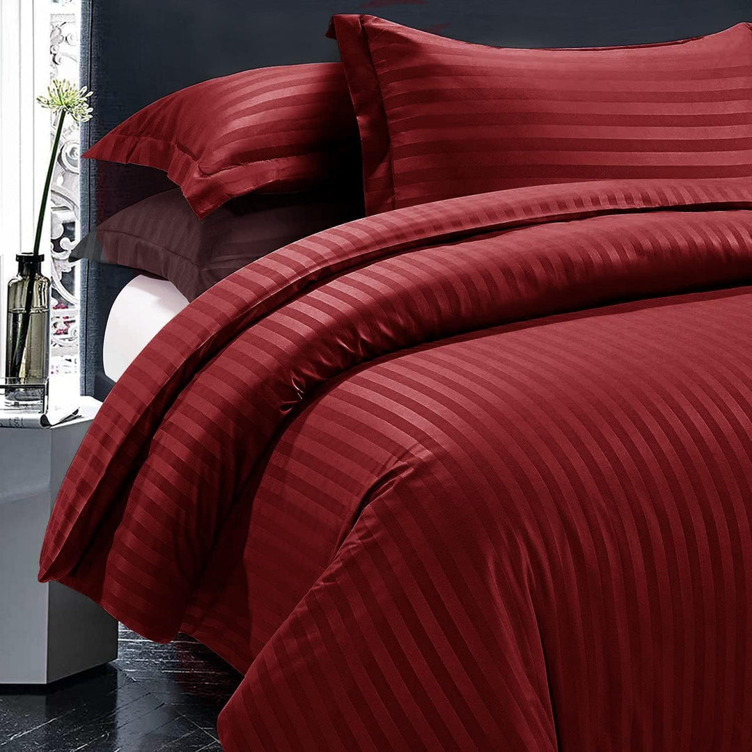MOONCEE 6Pcs Bed Sheet King Size Set With Bed Sheets Bedding Set, Duvet Cover Set- red