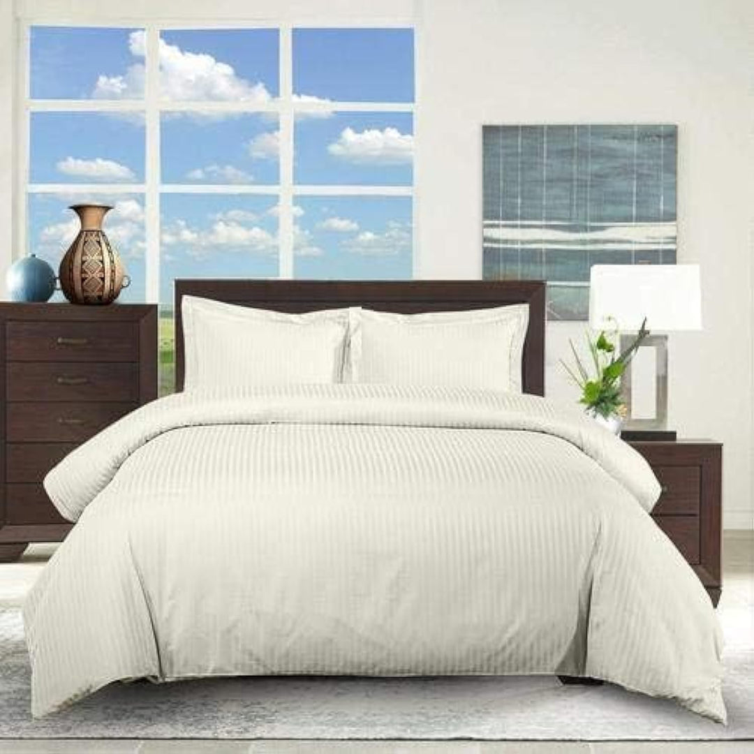 MOONCEE 6Pcs Bed Sheet King Size Set With Bed Sheets Bedding Set, Duvet Cover Set-Pearl White