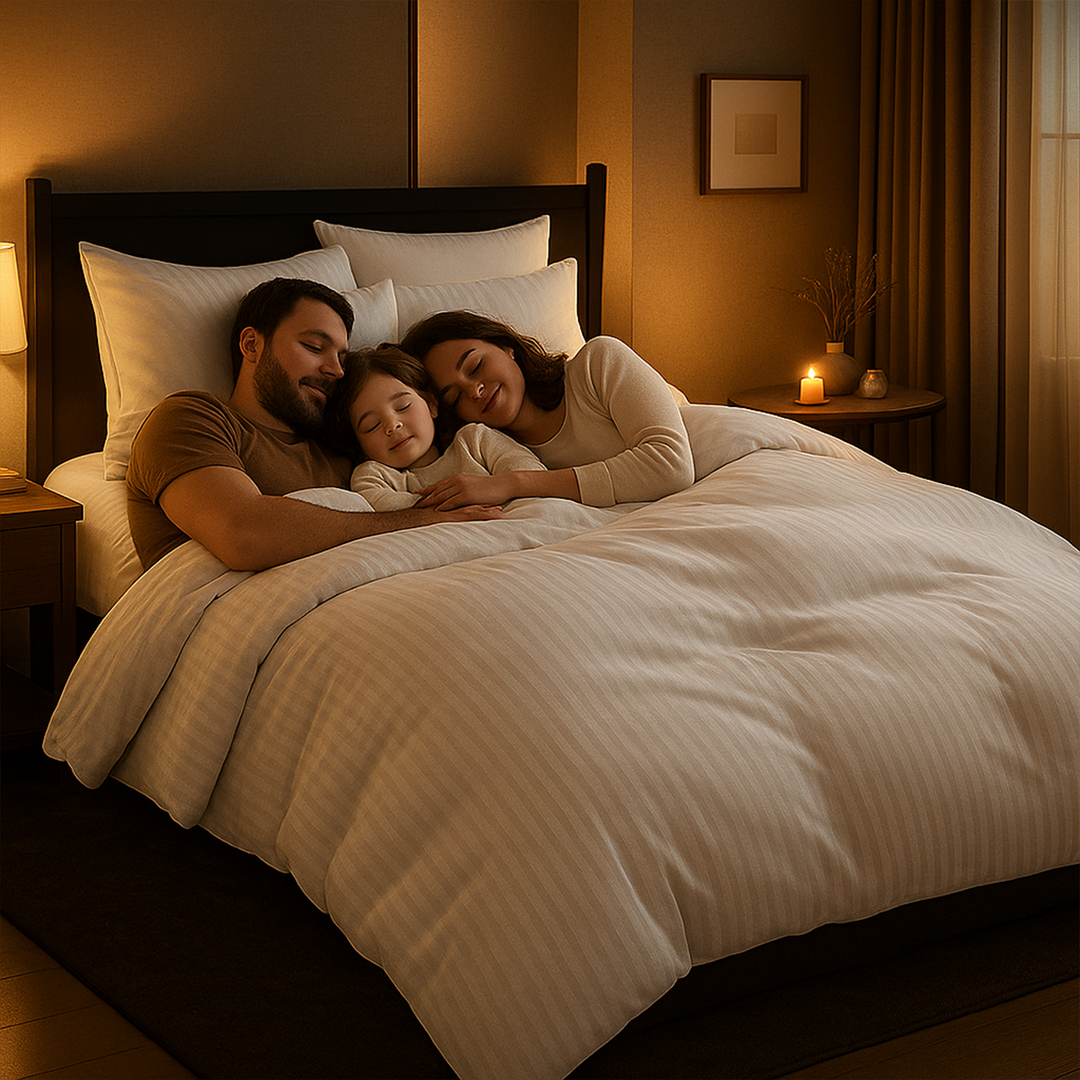King size Bedding Set 7 PCs – Comforter, Duvet Cover, Fitting Sheets Bed Sheets (White)