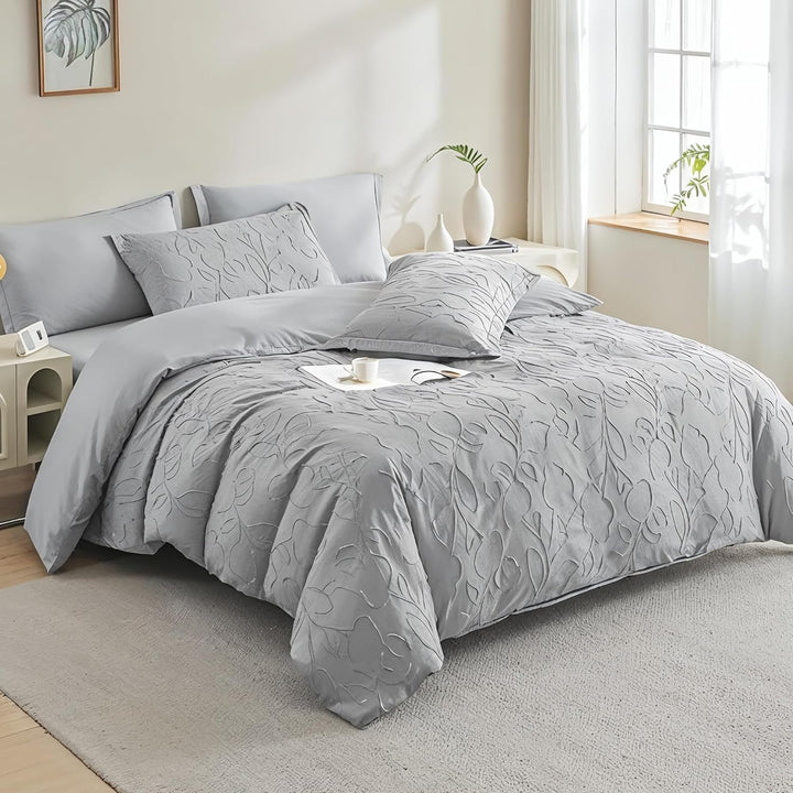 6 PCs Microfiber Quilted Bedspread Set – Duvet Cover, Fitted Sheet & Pillowcases (6FM44)