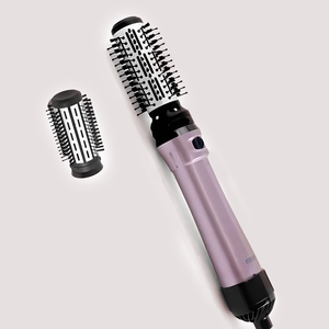 hot air brush hair styler with round brush attachment
