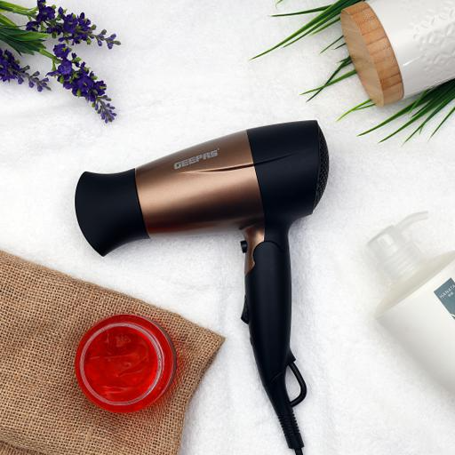 Geepas Mini Hair Dryer with Foldable Handle Cool Shot Function- 1600W