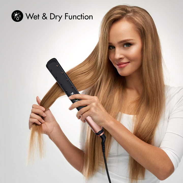 Krypton Ceramic Hair Straighteners, Adjustable Temperature With 360° Swivel Cord