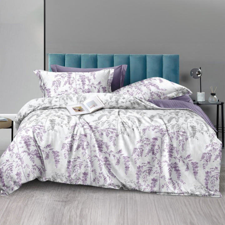 6 PCs King Bed Sheet Set With Fitted Sheet Duvet Cover 220x240, King Bedding Set (6FS29)