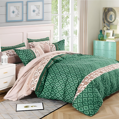 6 PCs Luxury Bed Sheet Set – Duvet Cover 220x240 with 4 Pillow Covers (MNC19)