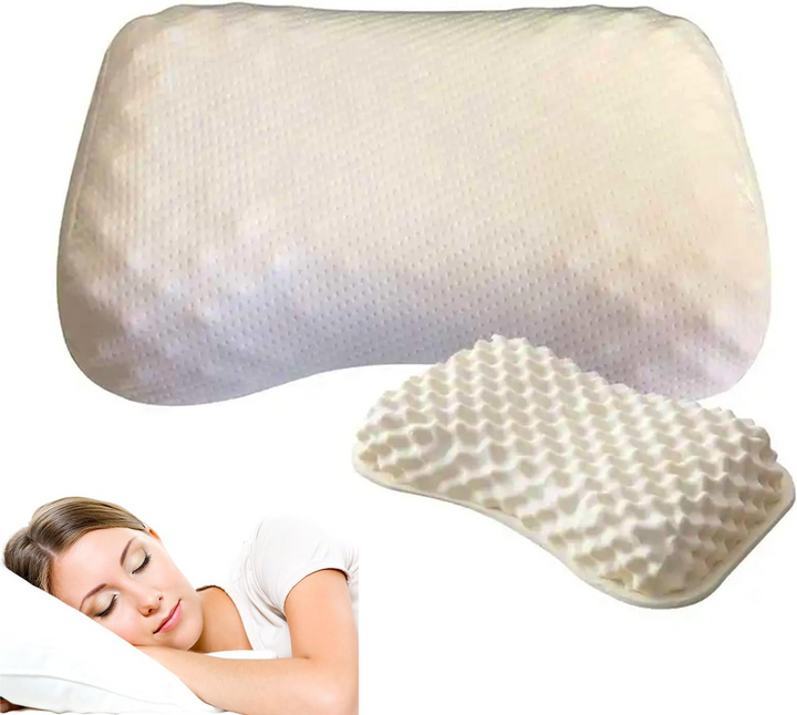 Natural Premium Latex Pillow, C- Curve Standard Counter Latex Foam Bed Sleeping Pillow