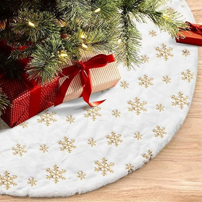 MOONCEE Christmas Tree Decoration Set with Lights & Skirt – Festive Ornaments & Gift Wrap
