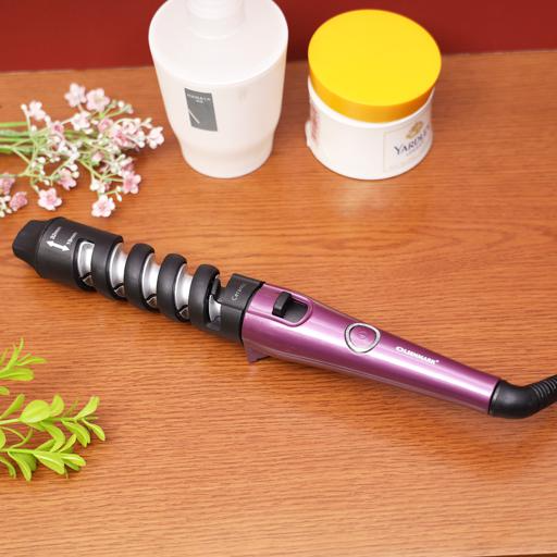 Olsenmark Ceramic Hair Curler, Spring Clip, Cool Tip, Spiral Curling Guides