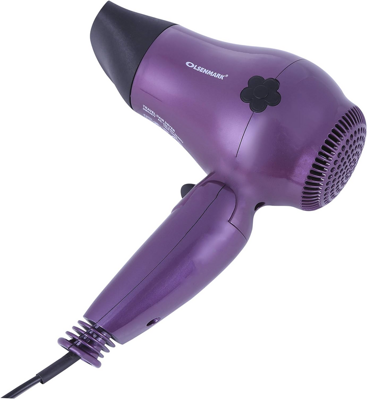 Olsenmark Hair Dryer For Women Travel  Portable With Foldable Handle 1200W