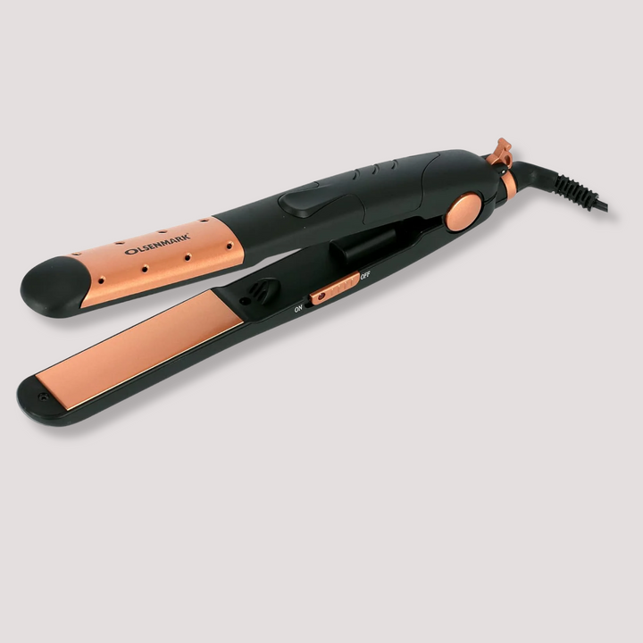 Olsenmark 2-in-1 Hair Styler – Professional Flat Iron & Curling Iron Straightener Tool