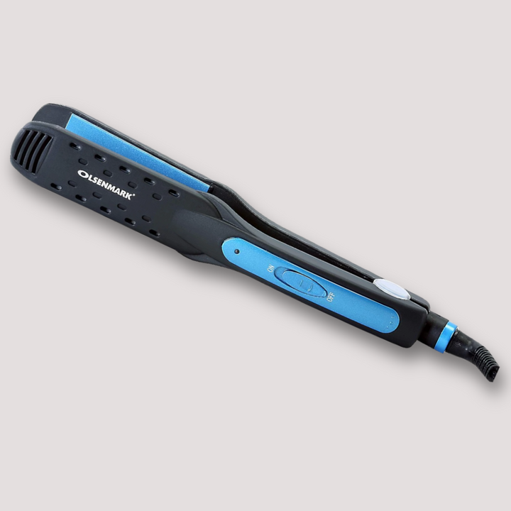 Olsenmark Hair Straightener with Steam Function – Ceramic Styling Tool for Frizz Control