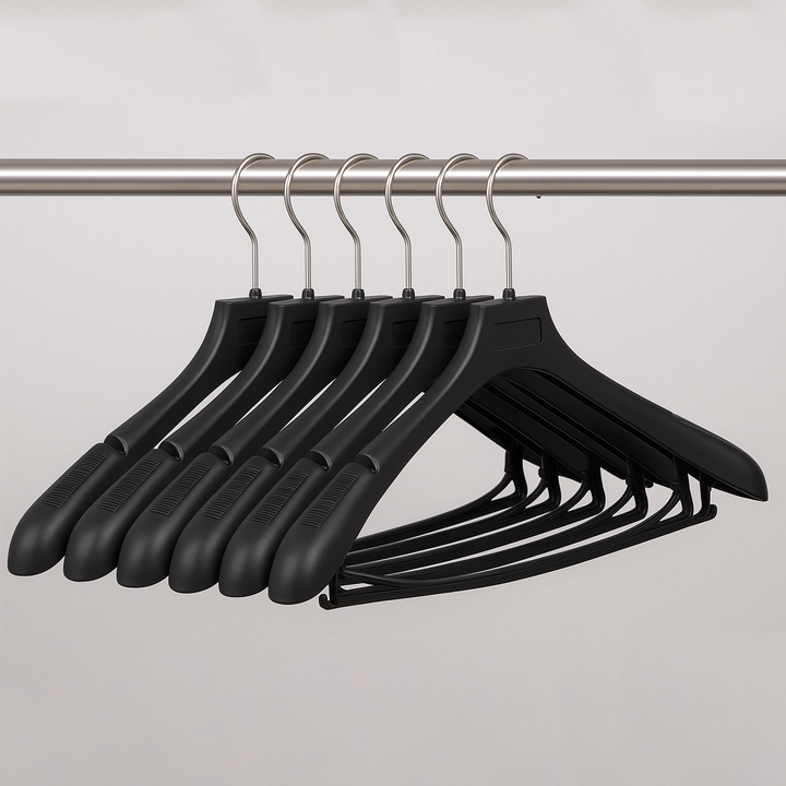 MOONCEE Plastic Extra Wide Shoulder Coat Hanger With 360° Swivel Hook