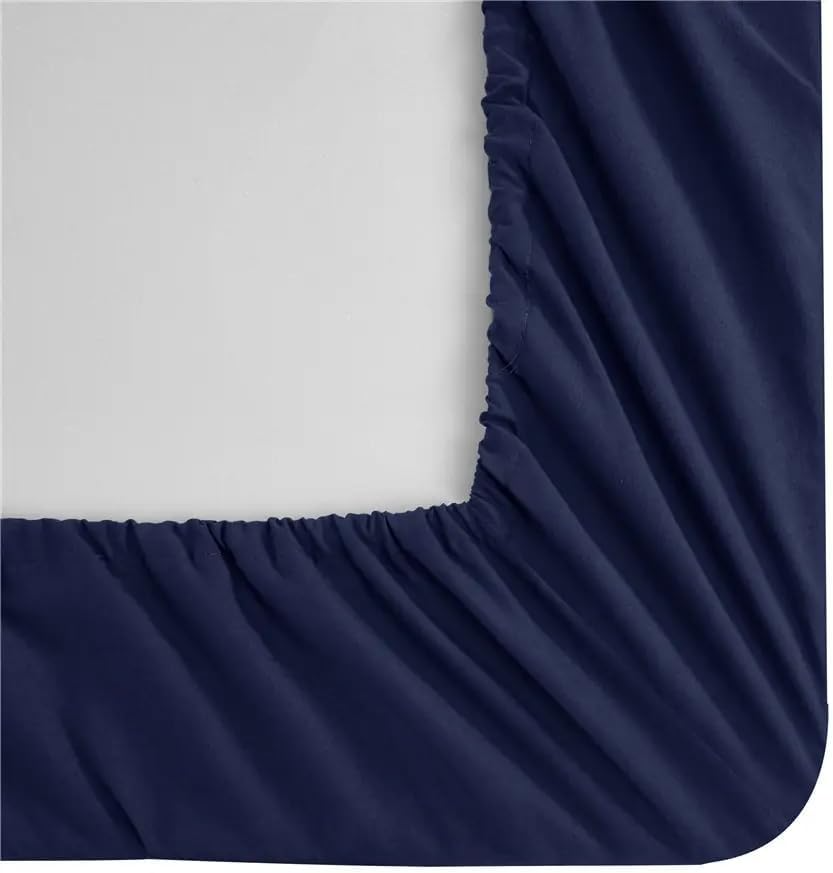 4 PCs Single Bed Sheets Set With Duvet Cover Set 160x220 cm Bedding Set (Dark Blue)