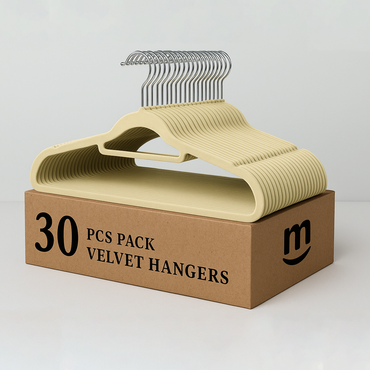 MOONCEE Premium Velvet Hangers- Non-Slip Clothes Hangers, Coat, Pants Hangers